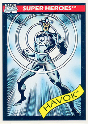Marvel Universe 1990 - 035 - Havok Vintage Trading Card Singles Impel   