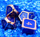 Foam Brain Dice - Copper Embossed Sapphire RPG Set Accessories Foam Brain   