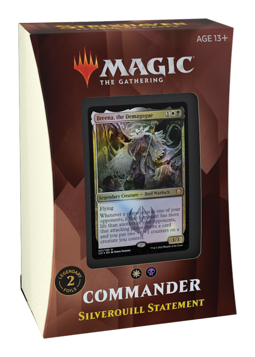 Magic the Gathering CCG: Strixhaven - School of Mages Commander 2021 Deck - Silverquill Statementt CCG WIZARDS OF THE COAST, INC   