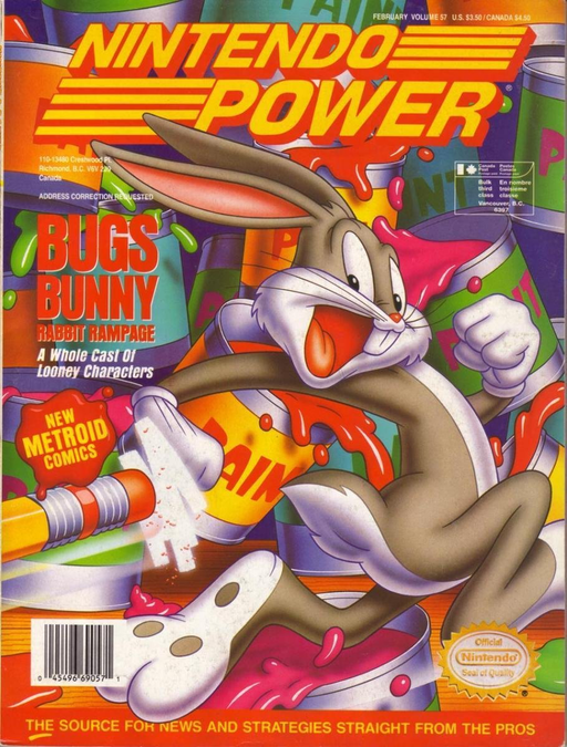 Nintendo Power - Issue 057 - Bugs Bunny Rabbit Rampage Odd Ends Nintendo   