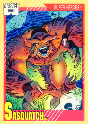 Marvel Universe 1991 - 031 - Sasquatch Vintage Trading Card Singles Impel   