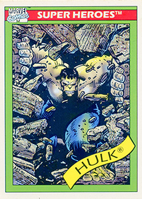 Marvel Universe 1990 - 017 - Hulk Vintage Trading Card Singles Impel   
