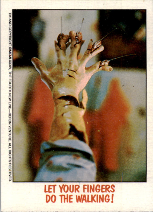 Fright Flicks 1988 - 19 - Nightmare on Elm Street II - Let Your Fingers Do the Walking! Vintage Trading Card Singles Topps   