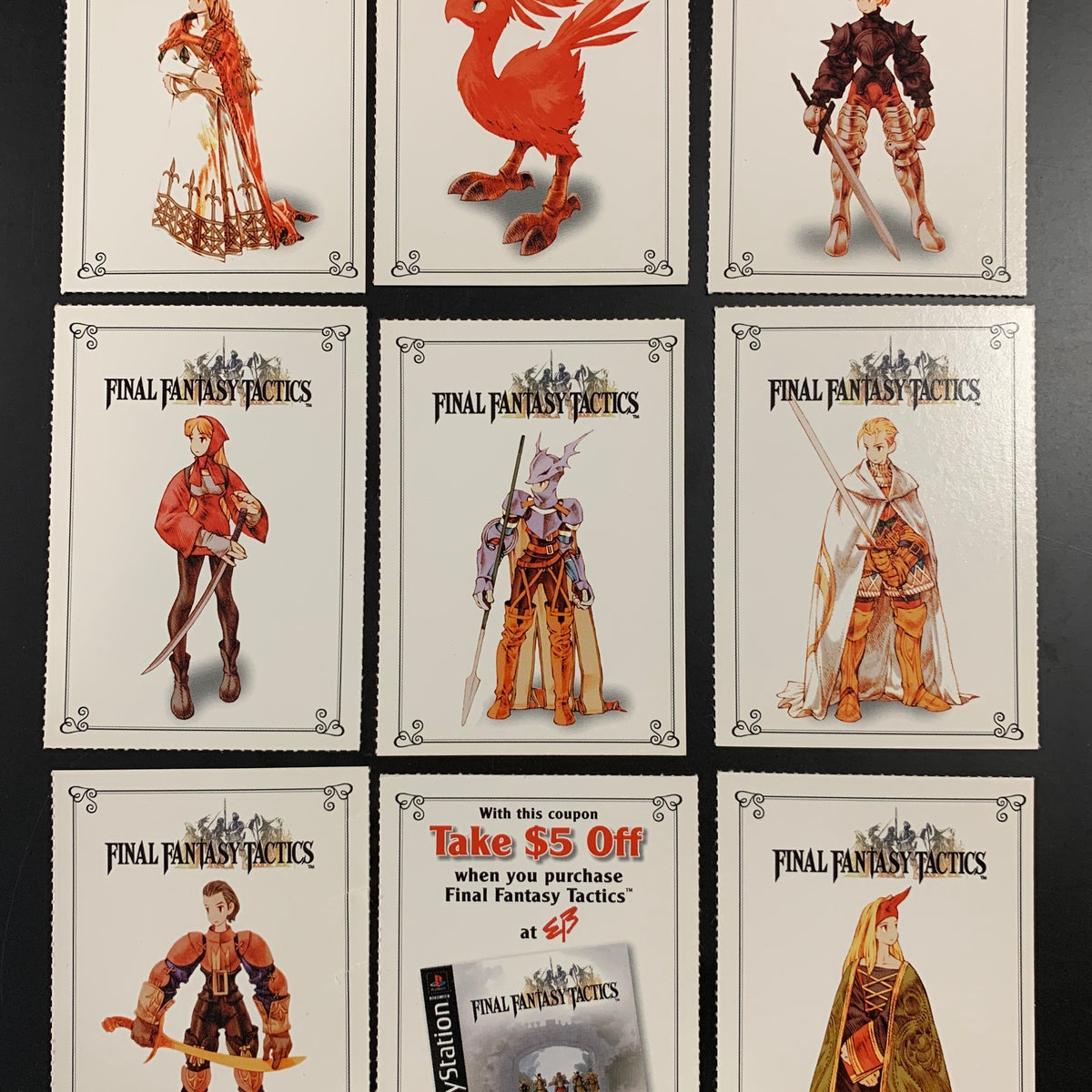 Final Fantasy Tactics Promo Set of 9 Cards - Playstation Magazine