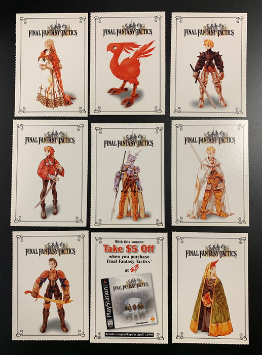 Final Fantasy Tactics Promo Set of 9 Cards - Playstation Magazine Odd Ends Heroic Goods and Games   