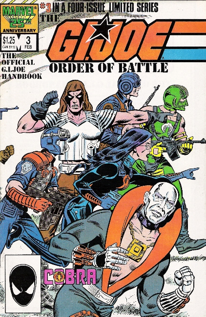 G.I. Joe: Order of Battle #3B Comics Marvel   