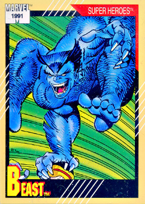 Marvel Universe 1991 - 040 - Beast Vintage Trading Card Singles Impel   