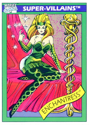 Marvel Universe 1990 - 062 - Enchantress Vintage Trading Card Singles Impel