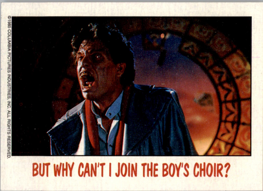 Fright Flicks 1988 - 68 - Fright Night - But Why Can't I Join the Boy's Choir? Vintage Trading Card Singles Topps   