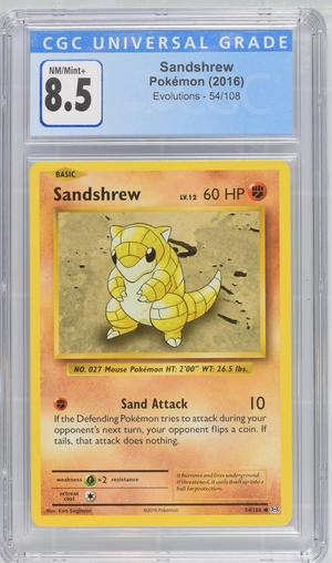 Pokemon - Sandshrew - Evolutions 2016 - CGC 8.5 Heroic Goods and Games Pokemon - Sandshrew - Evolutions 2016 - CGC 8.5 Heroic Goods and Games