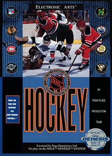 NHL Hockey - Genesis - in Case Video Games Sega   