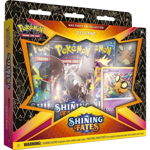 Pokemon TCG: Shining Fates Collection - Mad Party Pin Collection - Dedenne CCG POKEMON COMPANY INTERNATIONAL   