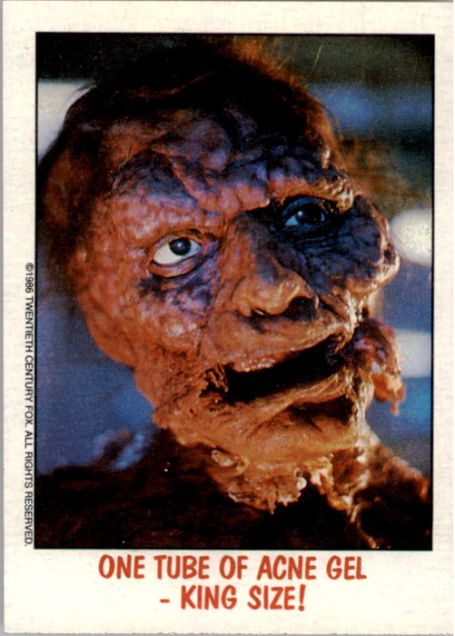 Fright Flicks 1988 - 35 - The Fly - One Tube of Acne Gel - King Size! Vintage Trading Card Singles Topps