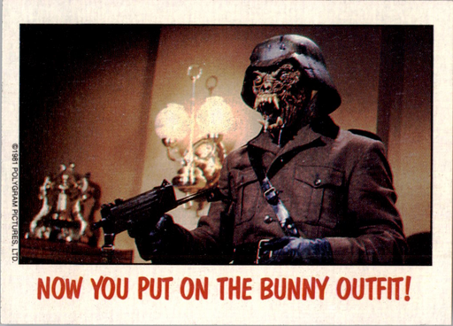 Fright Flicks 1988 - 29 - An American Werewolf in London - Now You Put on the Bunny Outfit! Vintage Trading Card Singles Topps