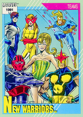 Marvel Universe 1991 - 156 - New Warriors Vintage Trading Card Singles Impel   