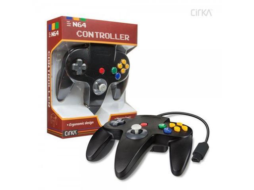 N64 Wired Controller - Black Video Game Accessories Hyperkin   