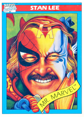 Marvel Universe 1990 - 161 -Stan Lee - Mr. Marvel Vintage Trading Card Singles Impel   