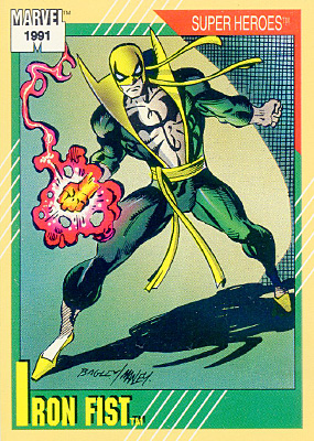 Marvel Universe 1991 - 028 - Iron Fist Vintage Trading Card Singles Impel