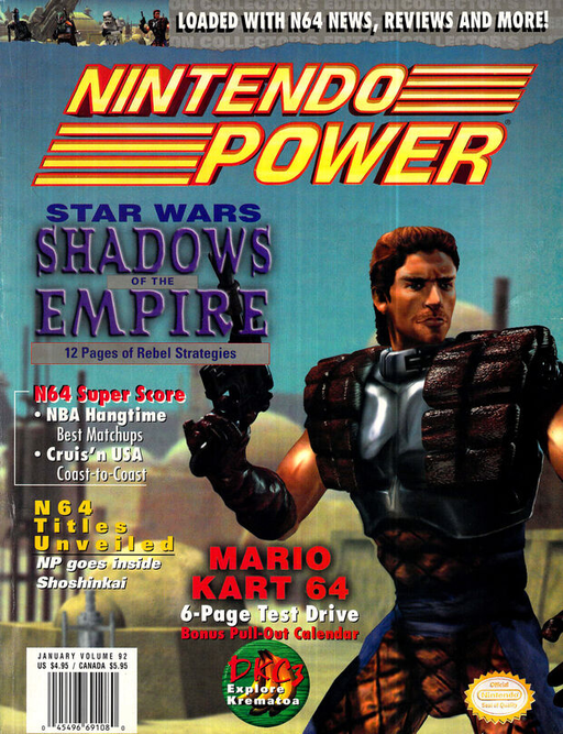 Nintendo Power - Issue 092 - Shadows of the Empire - Dash Rendar Cover Odd Ends Nintendo   