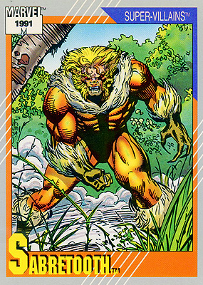 Marvel Universe 1991 - 056 - Sabretooth Vintage Trading Card Singles Impel   