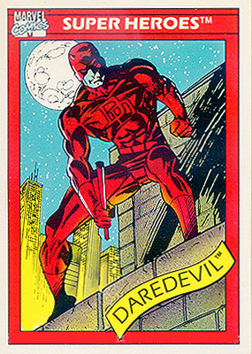 Marvel Universe 1990 - 004 - Daredevil Vintage Trading Card Singles Impel   