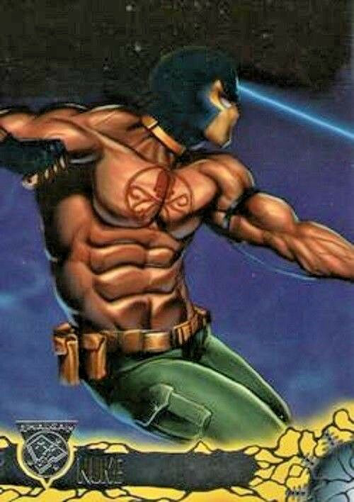 Marvel DC Amalgam 1996 - 73 - Nuke Versus Bruce Wayne Vintage Trading Card Singles Skybox   