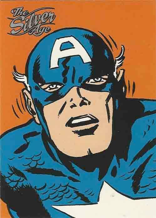 Marvel - The Silver Age 1998 - 73- Captain America #100 Vintage Trading Card Singles Skybox   