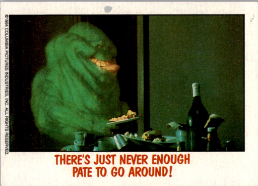 Fright Flicks 1988 - 87 - Ghostbusters - There's Just Never Enough Pate To Go Around! Vintage Trading Card Singles Topps   