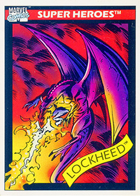 Marvel Universe 1990 - 027 - Lockheed Vintage Trading Card Singles Impel   