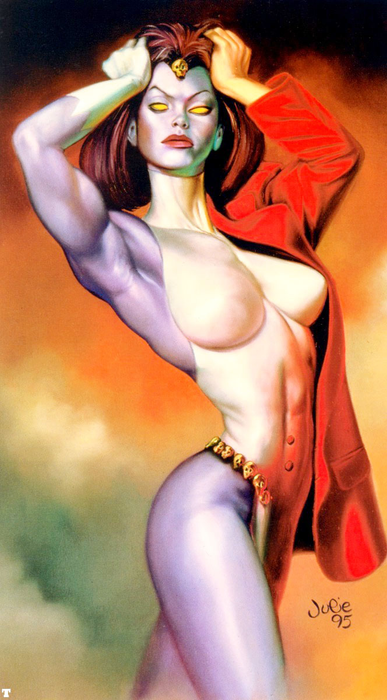 Marvel Masterpieces 1996 - 29 - Mystique Vintage Trading Card Singles Heroic Goods and Games