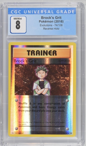 brock's grit pokemon card Pokemon - Brock's Grit - Evolutions 2016 Reverse Holo