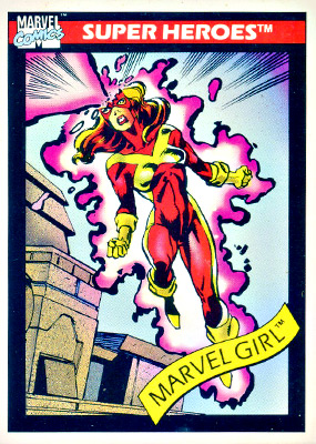 Marvel Universe 1990 - 009 - Marvel Girl Vintage Trading Card Singles Impel   