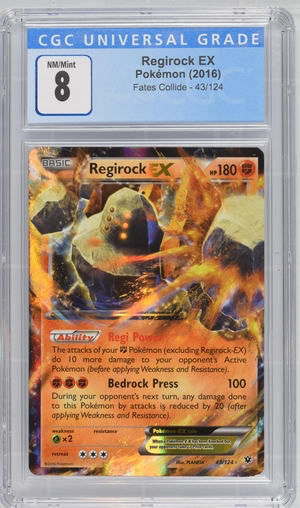 Pokemon - Regirock EX - Fates Collide 2016 - CGC 8.0 Vintage Trading Card Singles Pokemon   