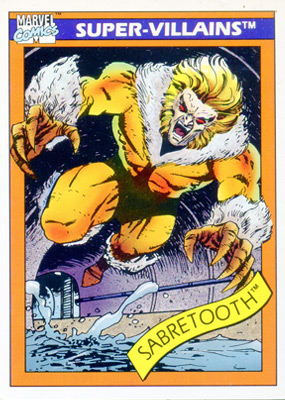Marvel Universe 1990 - 057 - Sabretooth Vintage Trading Card Singles Impel   