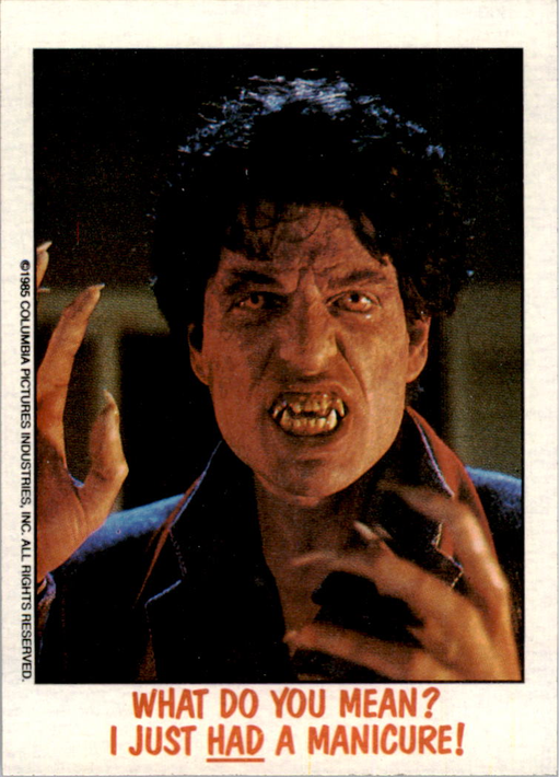 Fright Flicks 1988 - 36 - Fright Night - What Do You Mean? I Just _Had_ a Manicure! Vintage Trading Card Singles Topps   