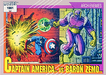 Marvel Universe 1991 - 099 - Captain America vs. Baron Zemo Vintage Trading Card Singles Impel   