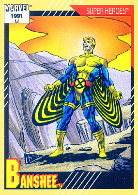Marvel Universe 1991 - 036 - Banshee Vintage Trading Card Singles Impel   
