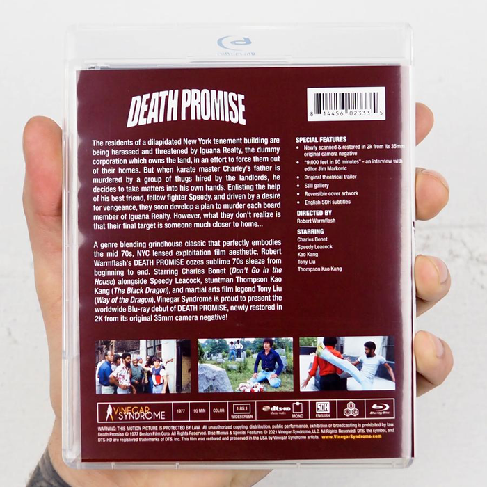 Death Promise - Blu-Ray - Limited Edition Slipcover - Sealed Media Vinegar Syndrome   