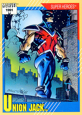 Marvel Universe 1991 - 024 - Union Jack Vintage Trading Card Singles Impel   