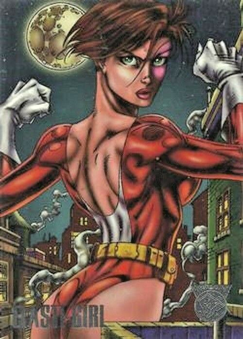 Marvel DC Amalgam 1996 - 39 - Elasti-Girl Vintage Trading Card Singles Skybox   