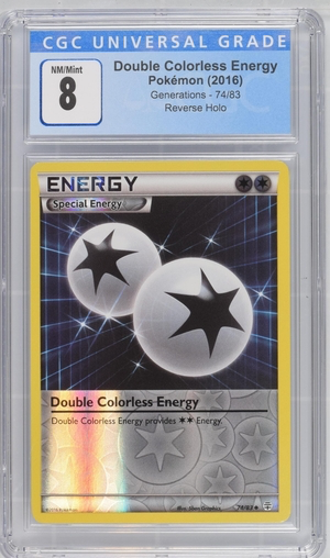 Pokemon - Double Colorless Energy - Generations 2016 Reverse Holo - CGC 8.0 Vintage Trading Card Singles Pokemon   