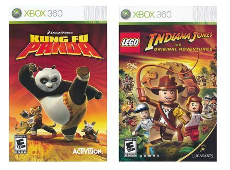 Lego Indiana Jones and Kung Fu Panda - Xbox 360 - in Case Video Games Microsoft   