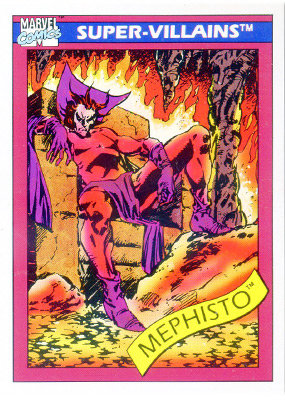 Marvel Universe 1990 - 078 - Mephisto Vintage Trading Card Singles Impel   