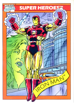 Marvel Universe 1990 - 042 - Iron Man Vintage Trading Card Singles Impel