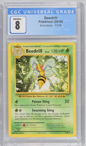 Pokemon - Beedrill - Evolutions 2016 - CGC 8 Vintage Trading Card Singles Pokemon   