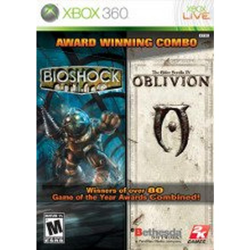 Bioshock and Elder Scrolls IV - Oblivion - Xbox 360 - in Case Video Games Microsoft   