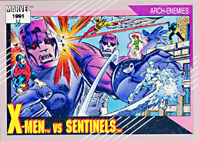 Marvel Universe 1991 - 106 - X-Men vs. Sentinels Vintage Trading Card Singles Impel   