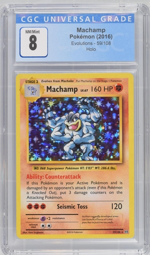 Pokemon - Machamp - Evolutions 2016 Holo - CGC 8.0 Heroic Goods and Games Pokemon - Machamp - Evolutions 2016 Holo - CGC 8.0 Heroic Goods and Games