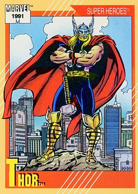 Marvel Universe 1991 - 048 - Thor Vintage Trading Card Singles Impel   