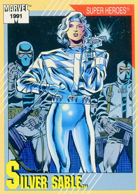 Marvel Universe 1991 - 021 - Silver Sable Vintage Trading Card Singles Impel   